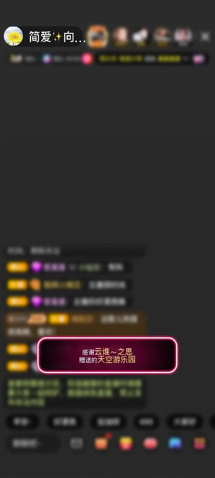 感谢云谁～之思赠送天空游乐园1个